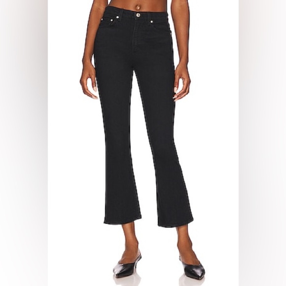 GRLFRND The Erin High Rise Crop Mini Boot Black Jeans Size 30